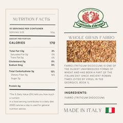 Rustichella d'Abruzzo farro cooking in pot for a creamy, nutty dish.