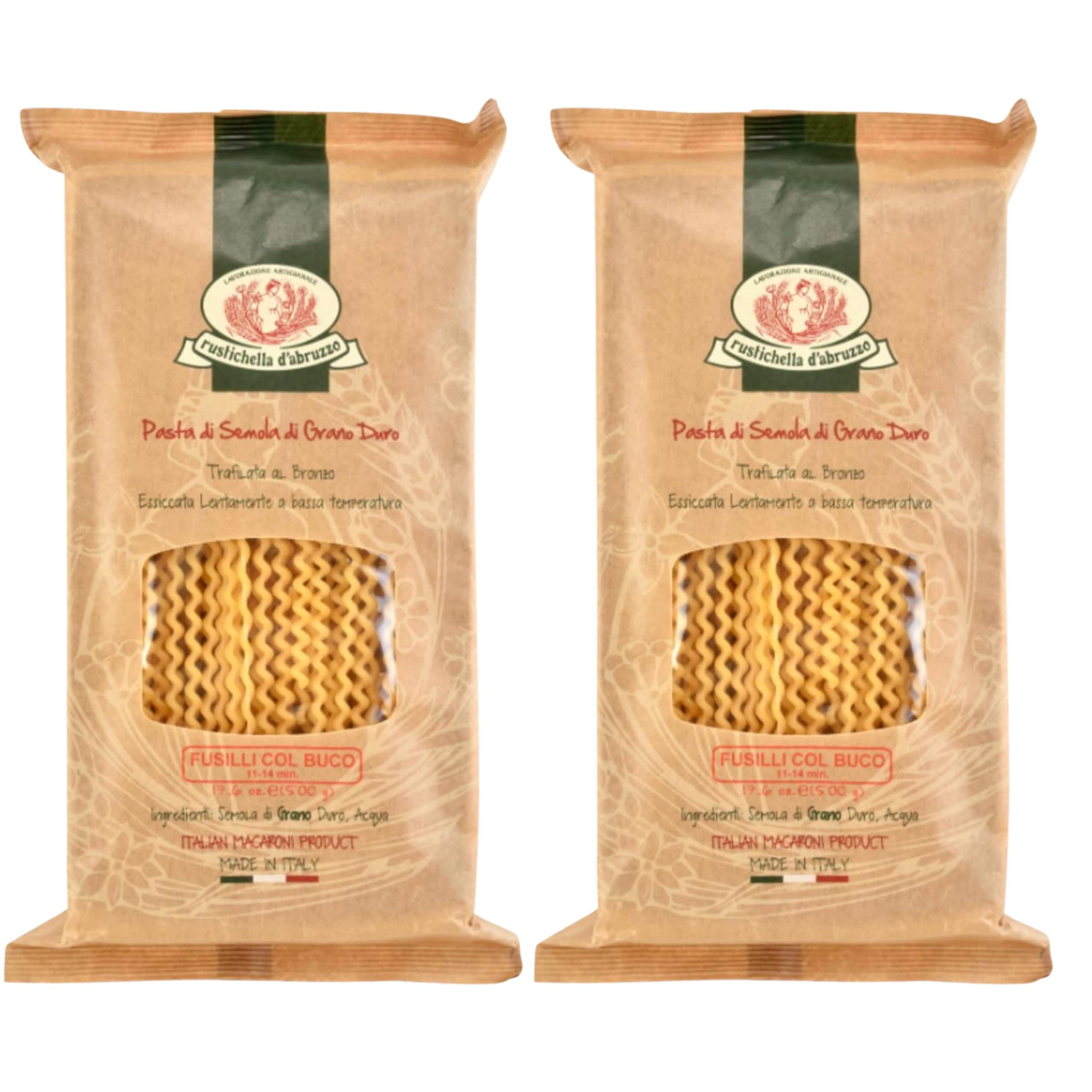 Rustichella d'Abruzzo Fusilli col Buco pack of 2 ready to cook