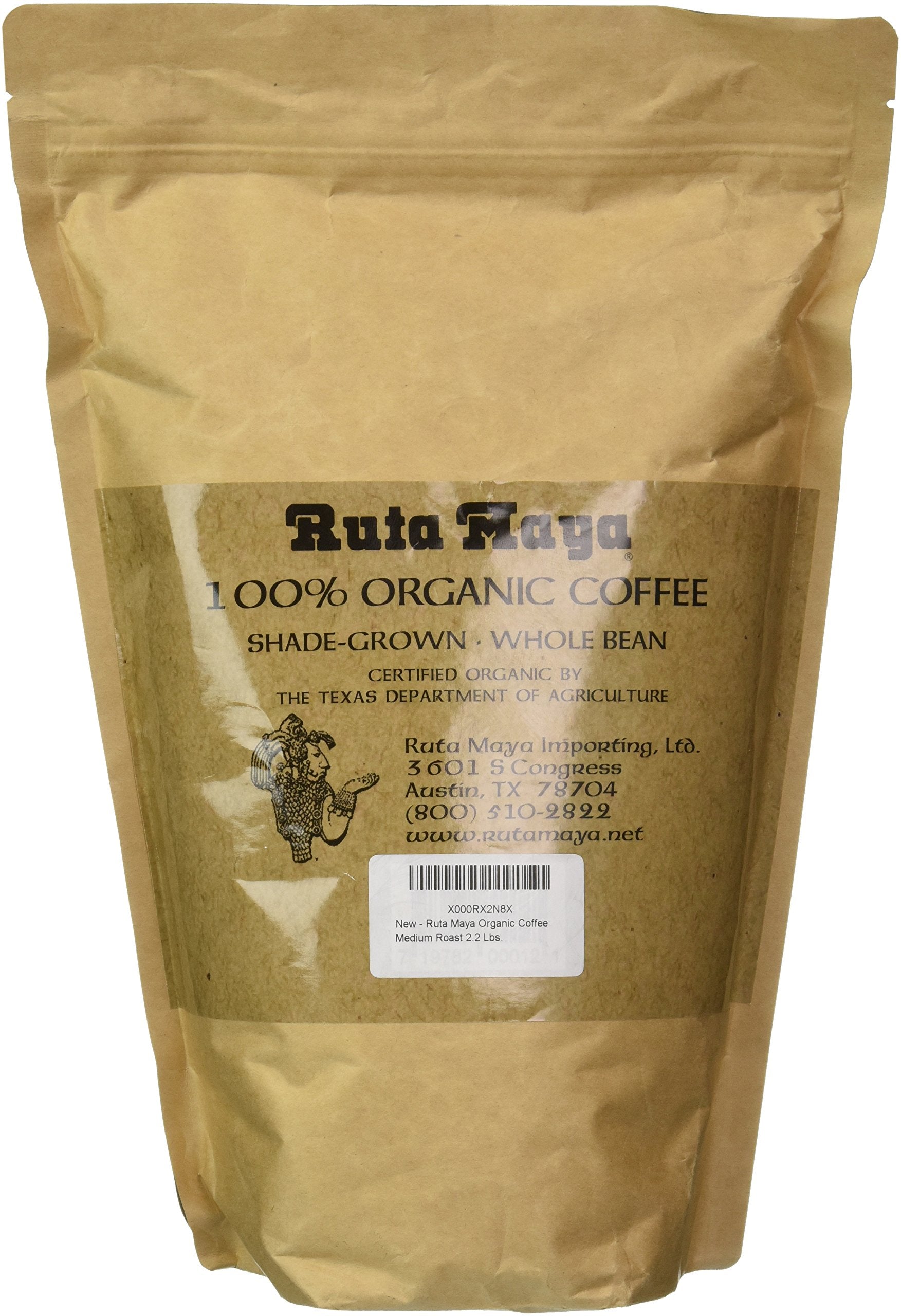 Ruta Maya Coffee Medium Roast brew setup demonstrates versatile use for drip or French press.