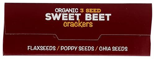 RW Garcia Organic Sweet Beet Crackers bag front featuring organic certification