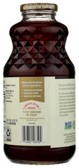 R.W. Knudsen Just Cranberry Juice 32oz glass display, rich color hints at bold flavor.