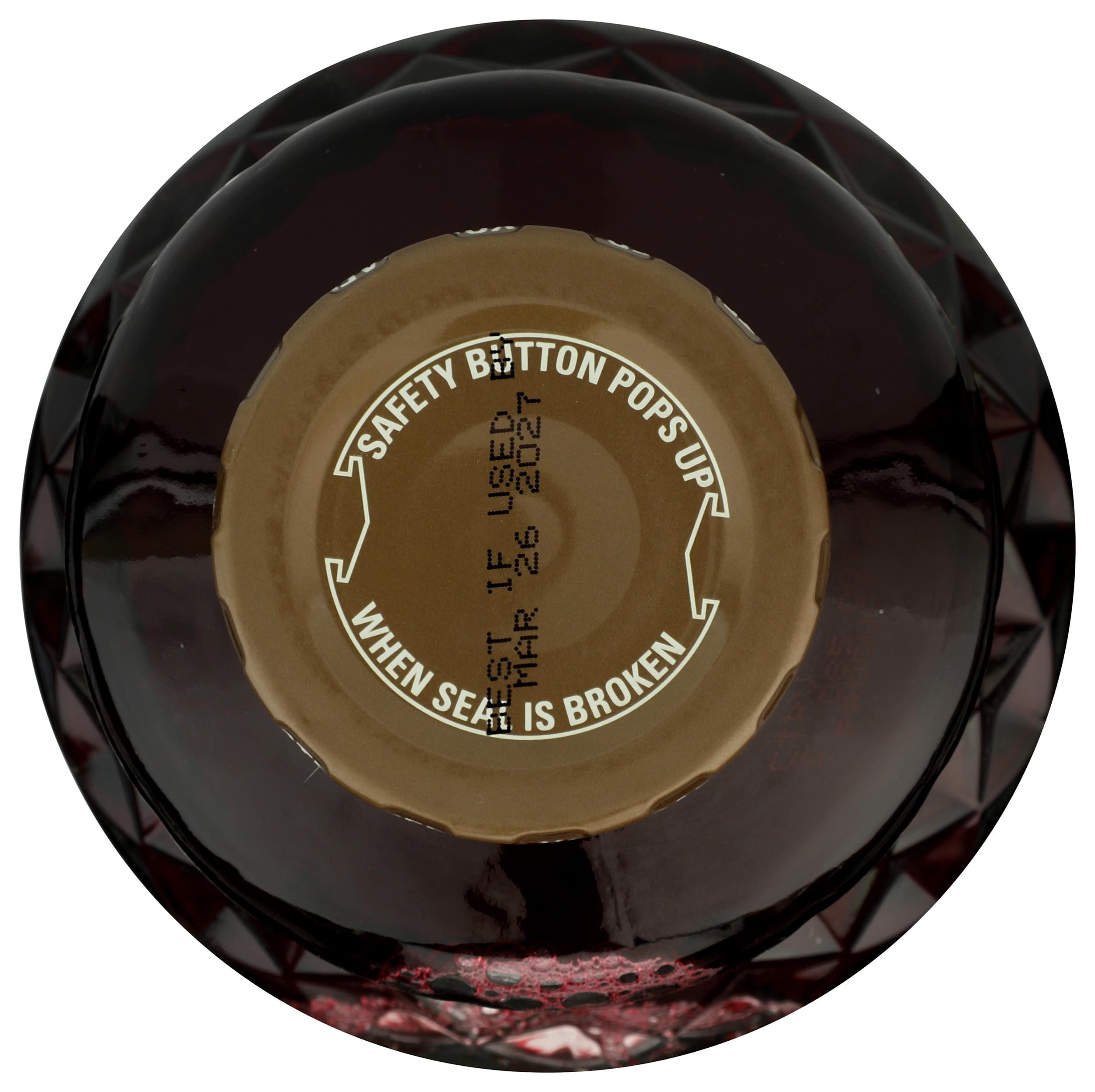 R.W. Knudsen Just Cranberry Juice 32oz sideview, convenient family-size for gatherings.