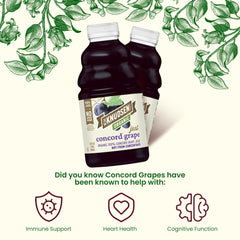 R.W. Knudsen Organic Just Concord Grape Juice glass—enjoy on the rocks with no added sugar.