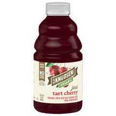 R.W. Knudsen Organic Just Tart Cherry Juice bottle front, ideal for smoothies and mocktails.