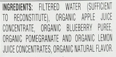 Close-up of R.W. Knudsen organic label highlighting non-GMO and no added sugar.