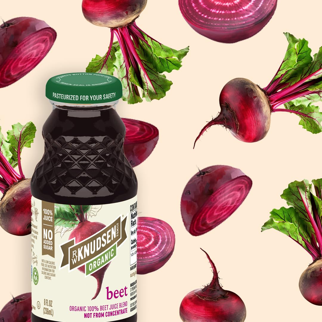 Beet juice bottle with lemon note, ideal as a cocktail base.