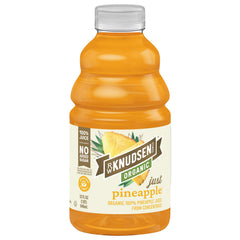 RW Knudsen Organic Pineapple Juice bottle pour, ideal for tropical drinks.
