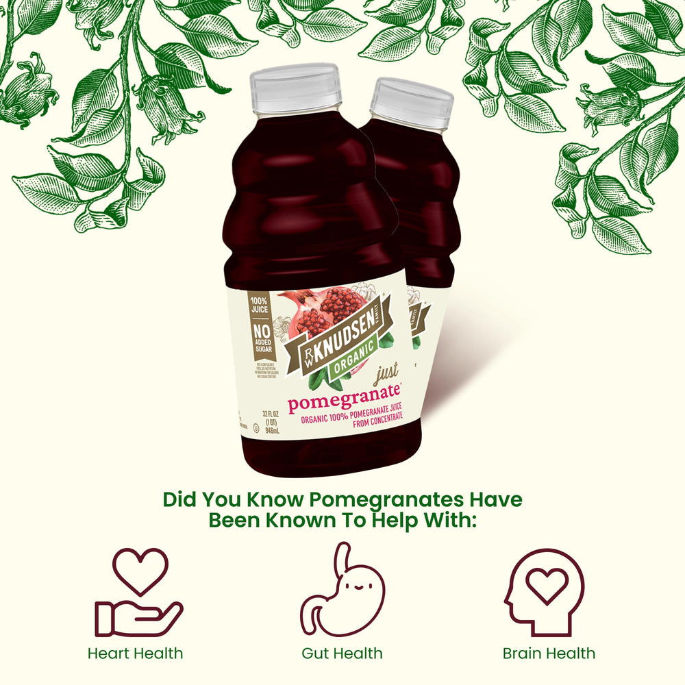R.W. Knudsen Organic Pomegranate Juice glass ready for a 100% juice moment.