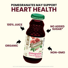 R.W. Knudsen Organic Pomegranate Juice pouring into a glass.