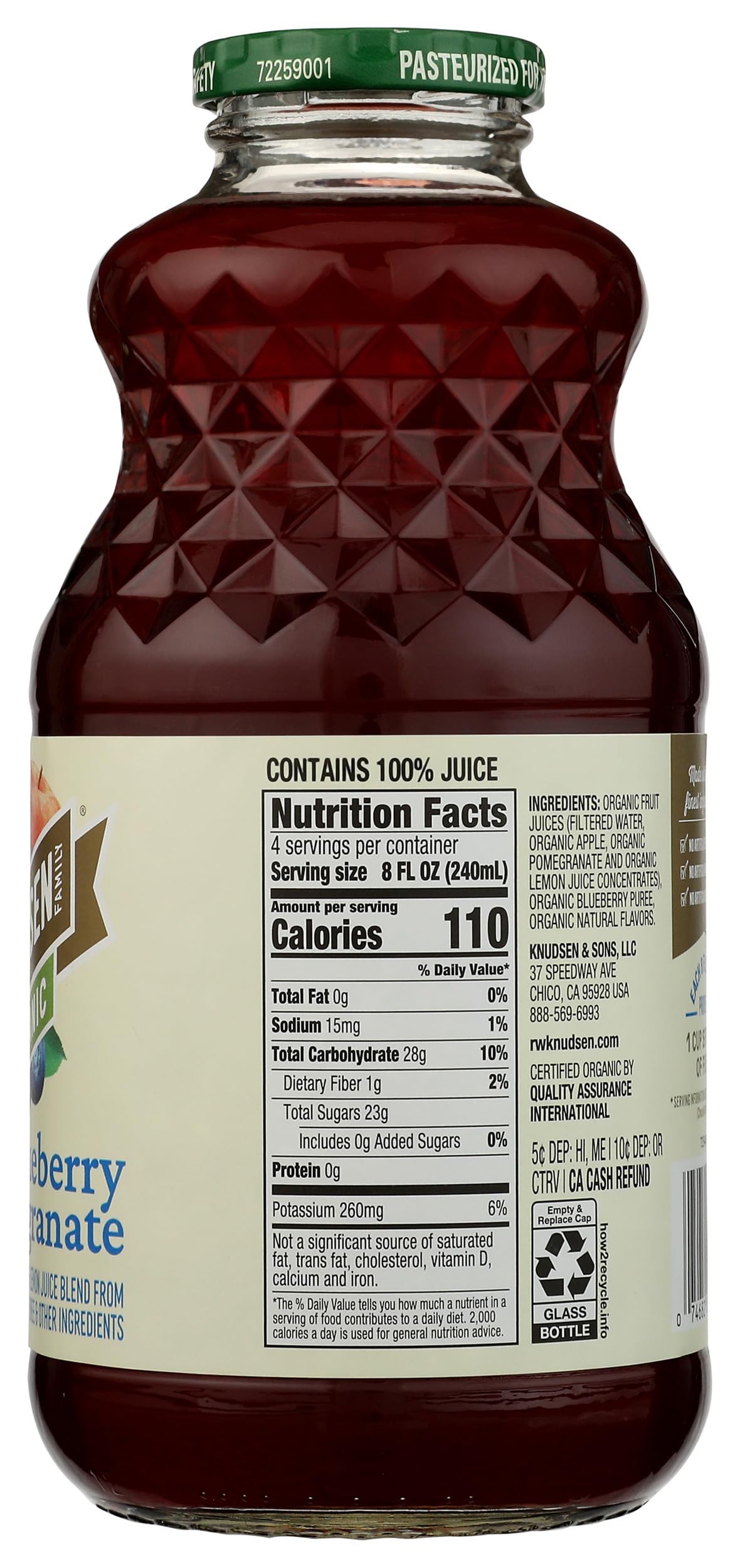 R.W. Knudsen Organic Blueberry Pomegranate juice as a cocktail mixer.