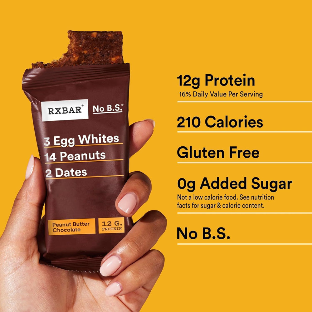 RXBAR Peanut Butter Chocolate; satisfying texture with natural sweetness.
