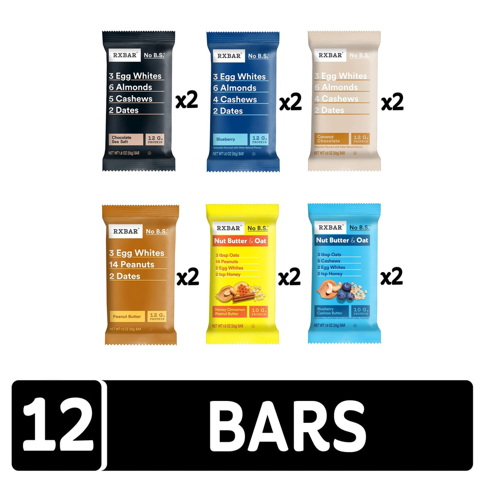 RXBAR Blueberry and Coconut Chocolate panel showcases fruity notes and gluten-free protein