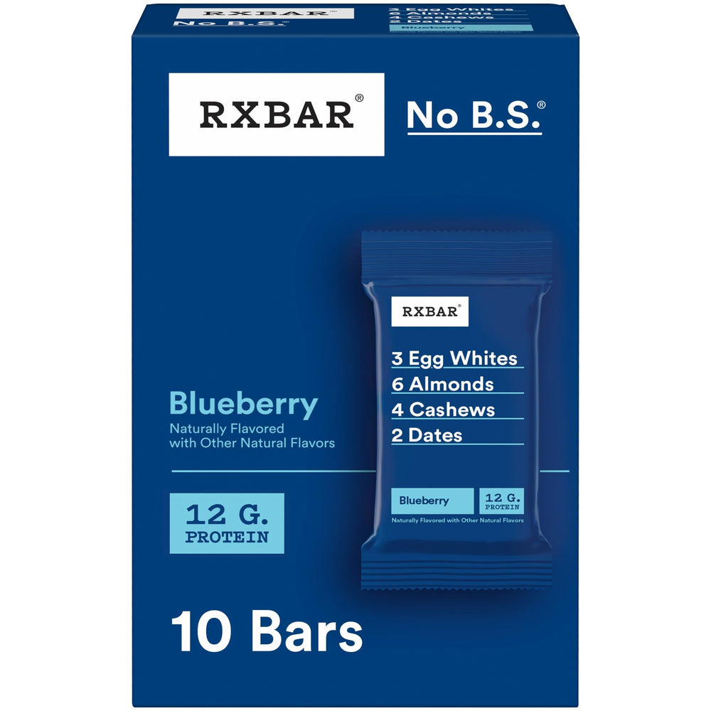 RXBAR Blueberry box 18oz packaging for convenient, on-the-go snacking.