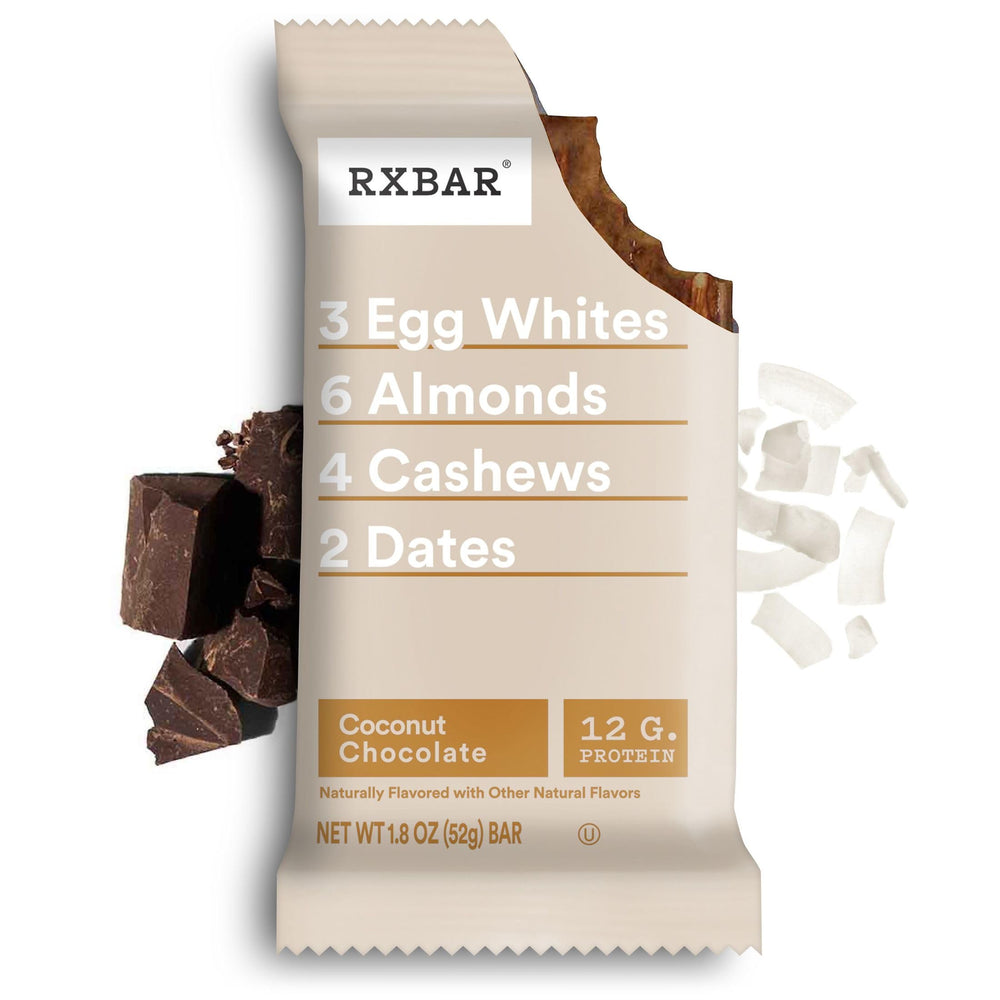 RXBAR Coconut Chocolate ideal for breakfast or lunch on the go.