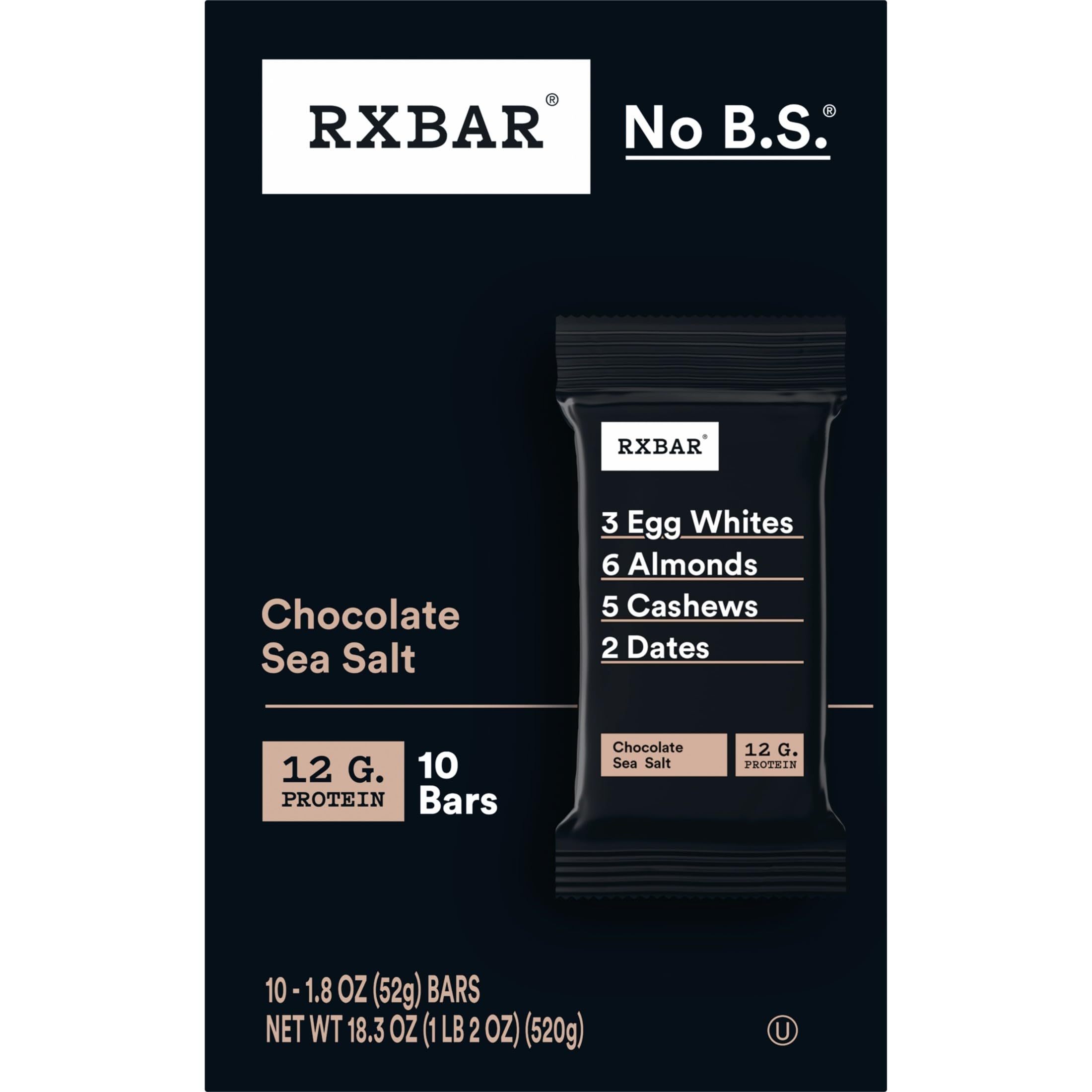 RXBAR bar shown on a desk, suggesting a convenient office snack.