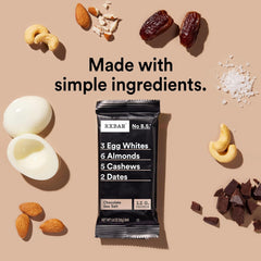 RXBAR Chocolate Sea Salt bar in hand for quick energy during busy days.