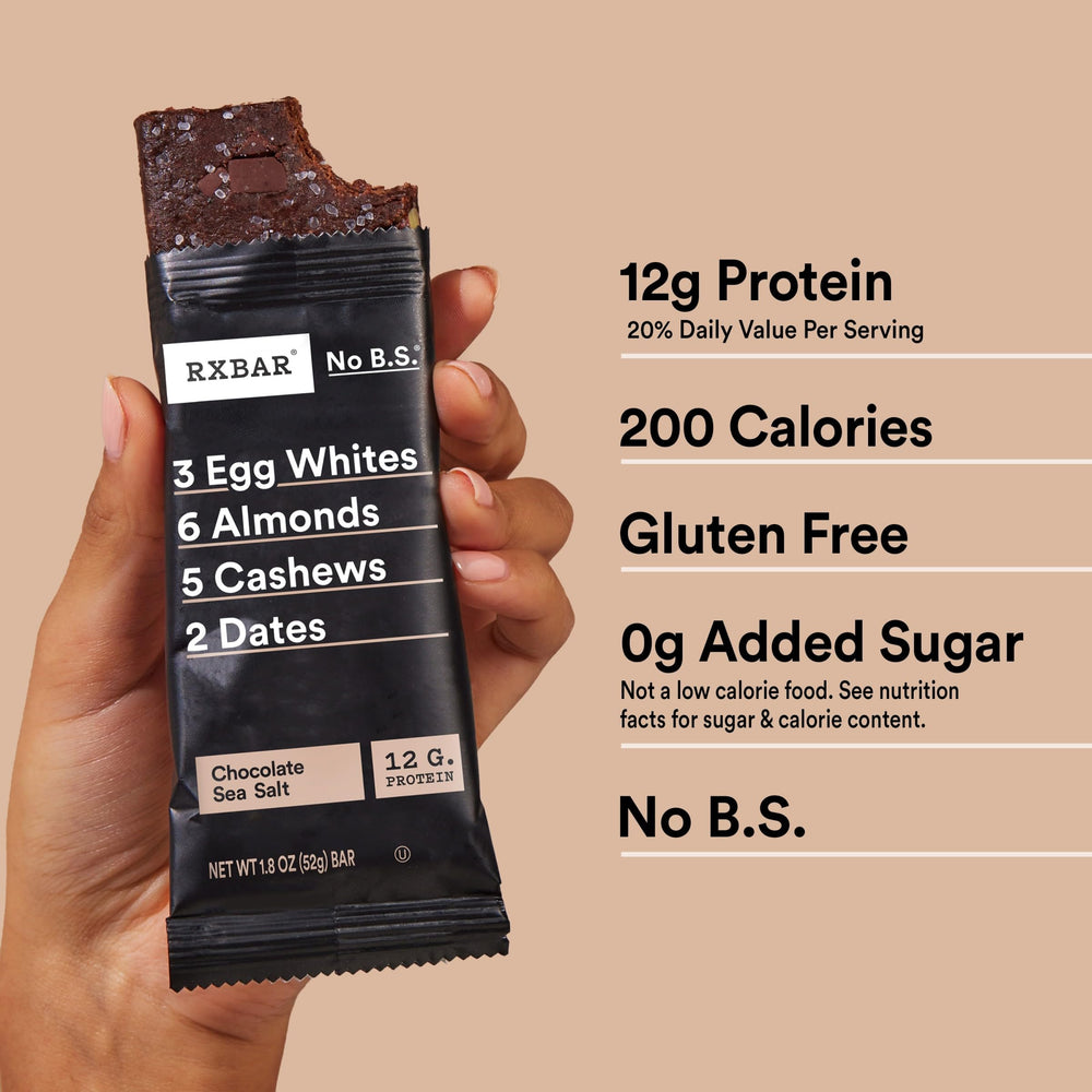 RXBAR Chocolate Sea Salt with coffee, a wholesome breakfast pairing.