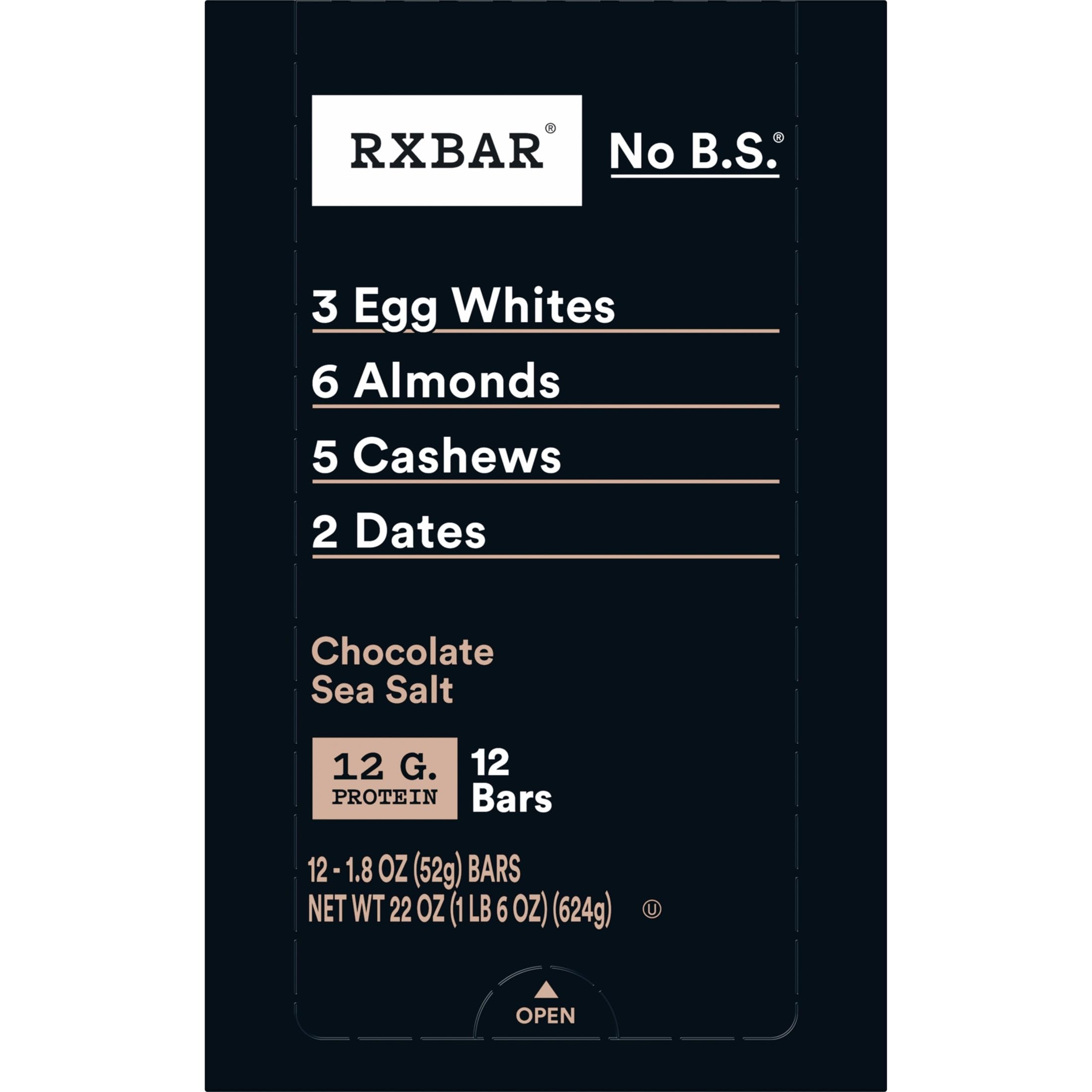 RXBAR Chocolate Sea Salt bar next to laptop for office snack