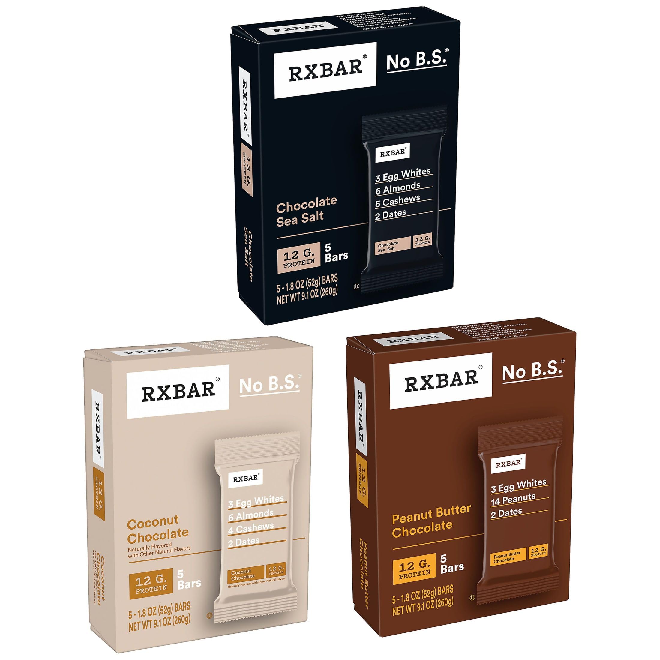 RXBAR Coconut Chocolate box, gluten-free energy for anytime.