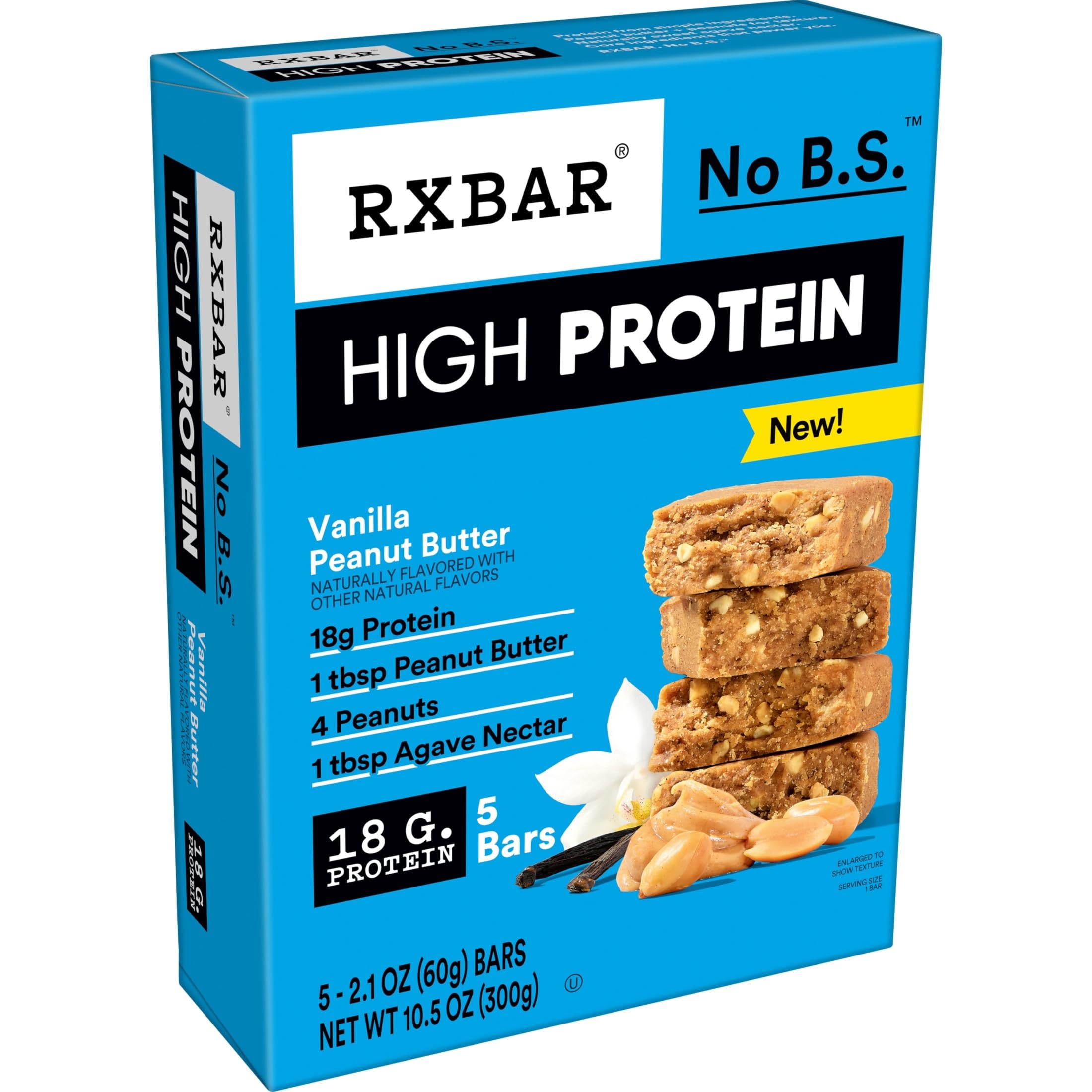 RXBAR High Protein Vanilla Peanut Butter bar during a hike for portable fueling
