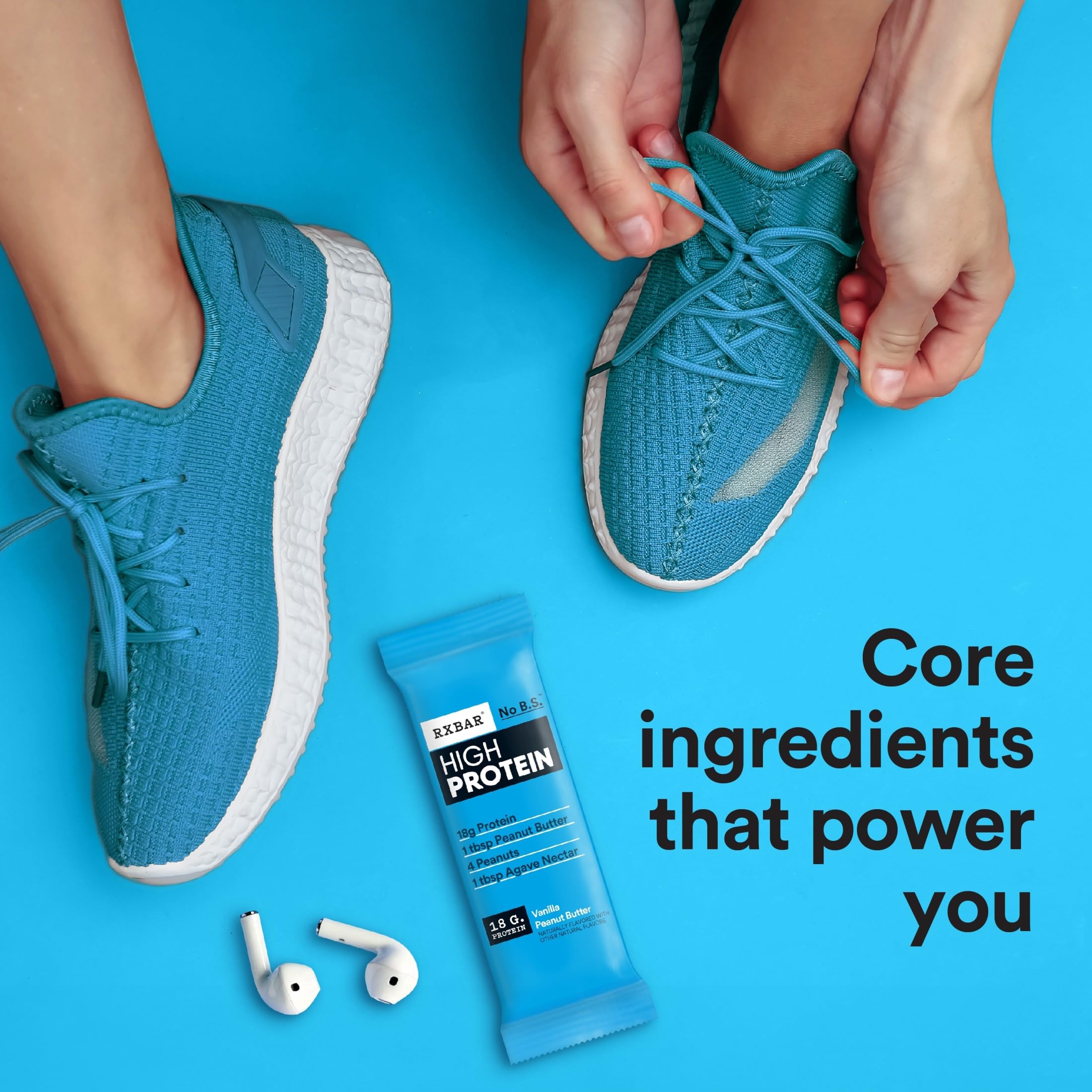 Ingredient list for RXBAR High Protein Vanilla Peanut Butter bar