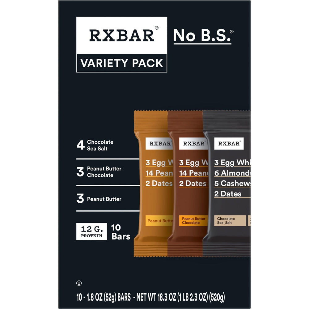 RXBAR ingredients close-up with eggs, nuts, and dates emphasized for clarity.