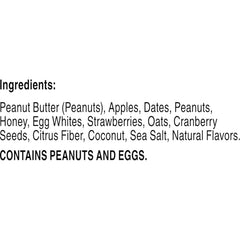 RXBAR ingredients feature peanut butter, dates, and apples for simple snacking.
