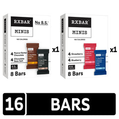 RXBAR Minis Strawberry bar beside coffee, balanced morning treat.