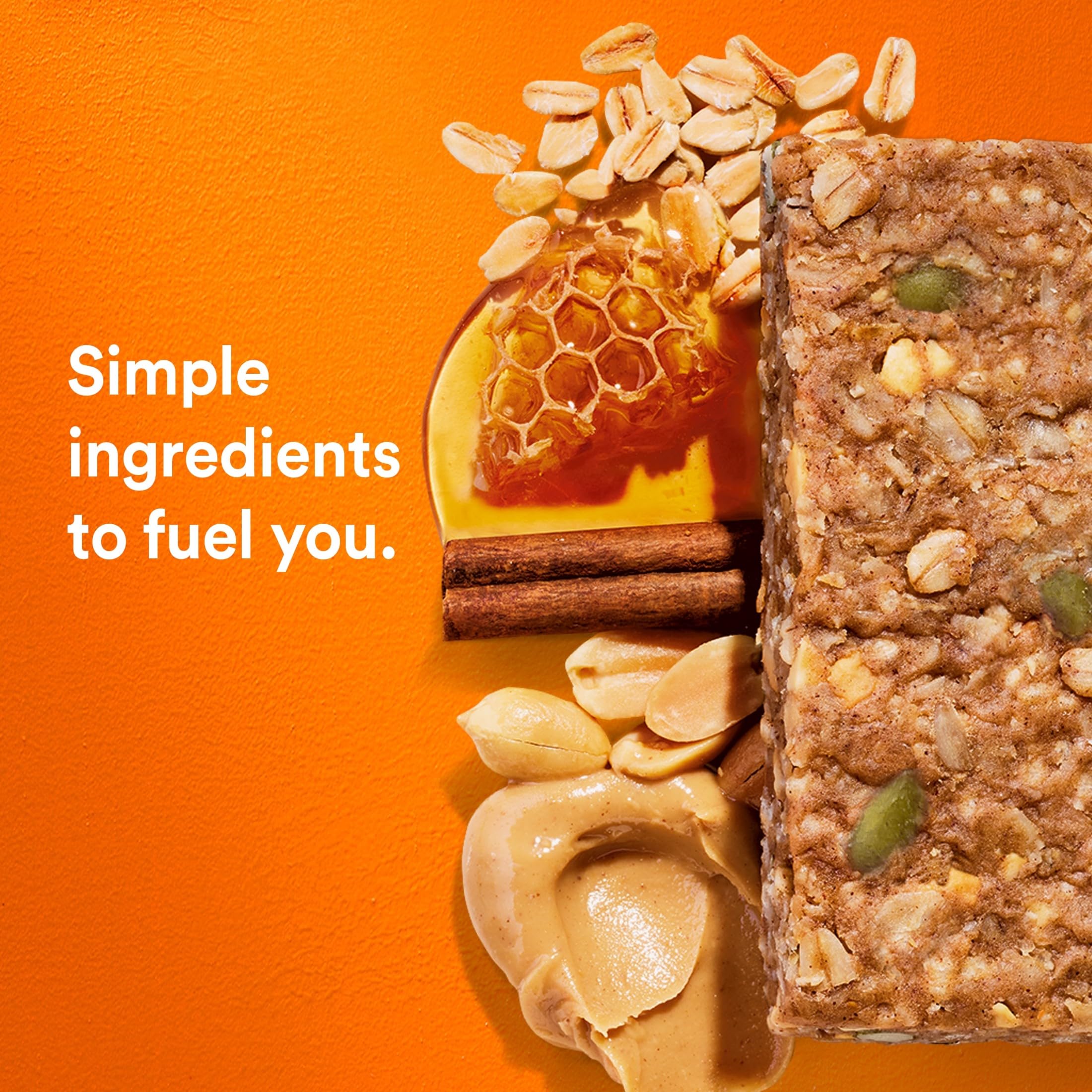 RXBAR Nut Butter and Oat Bar honey cinnamon flavor on display.