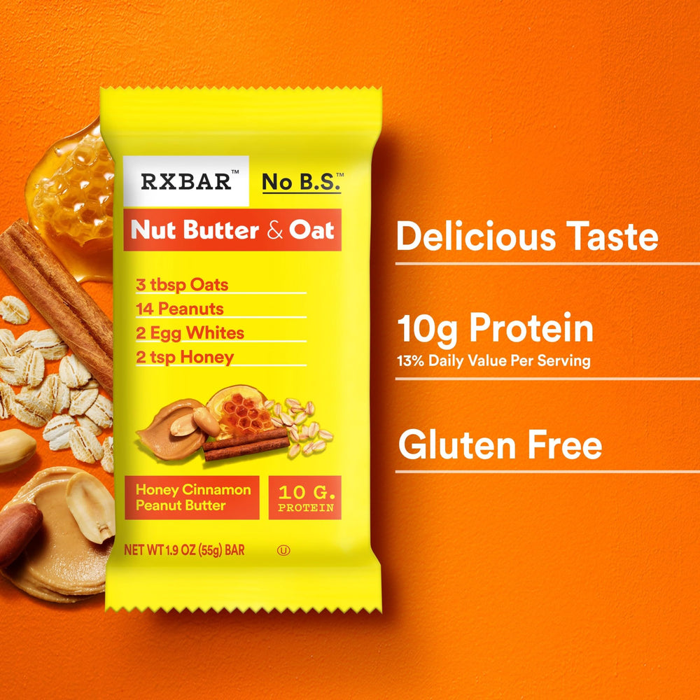 RXBAR Nut Butter and Oat Bar on trail snack option.