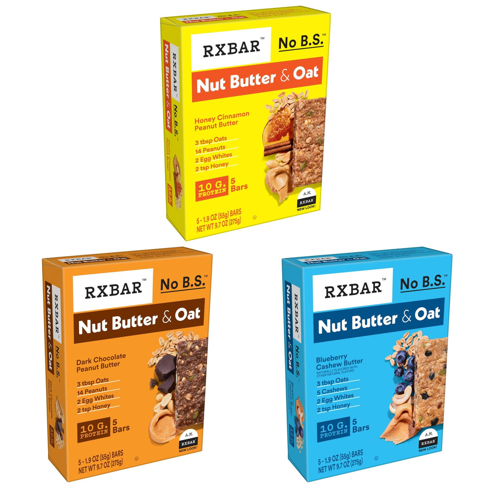 RXBAR Nut Butter and Oat bar in hand, portable fuel for workouts or commutes