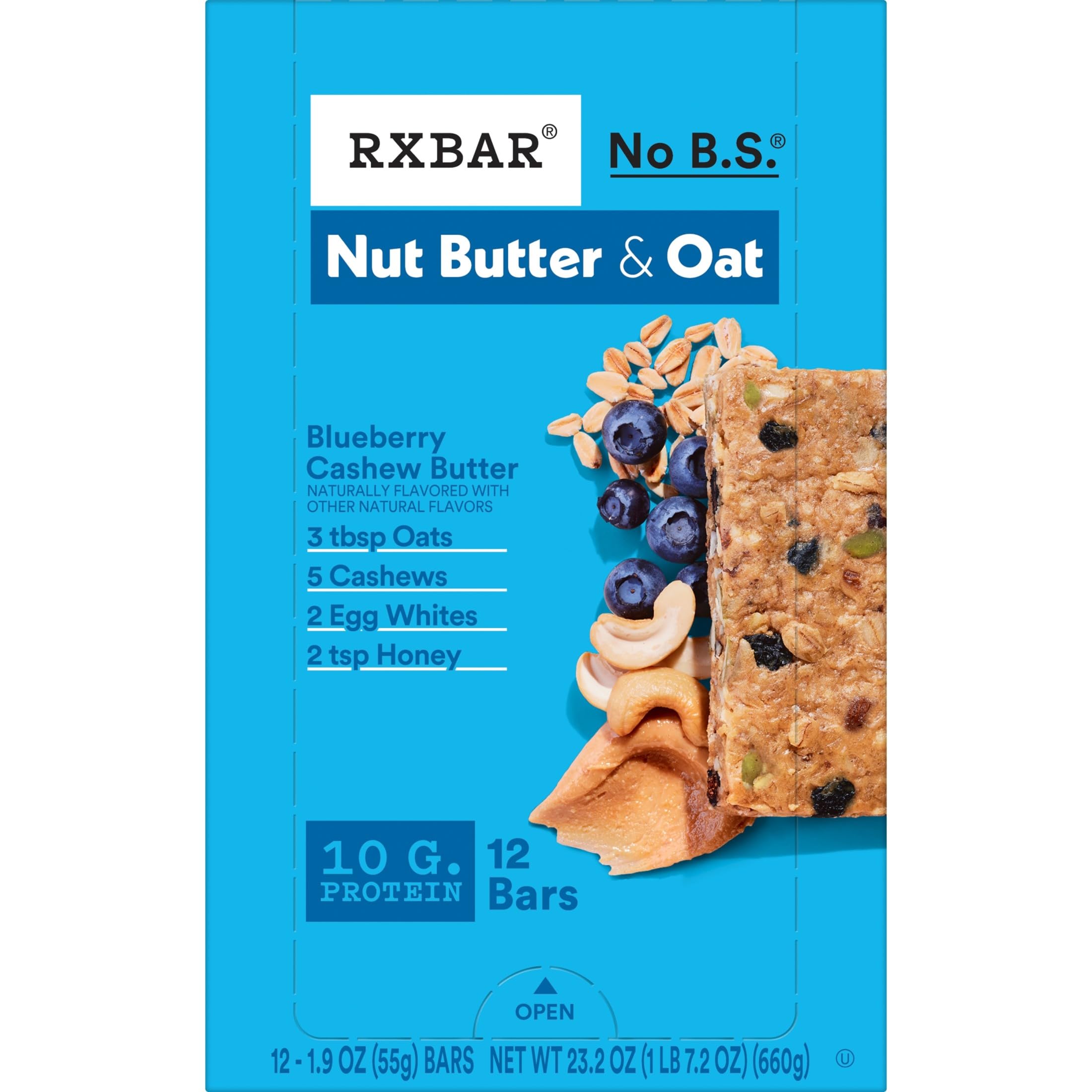 RXBAR bar with honey drizzle suggests natural sweetness