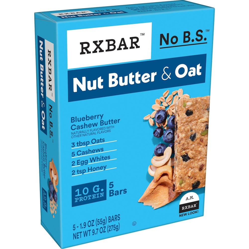 RXBAR bars on office desk provide convenient gluten-free snack.