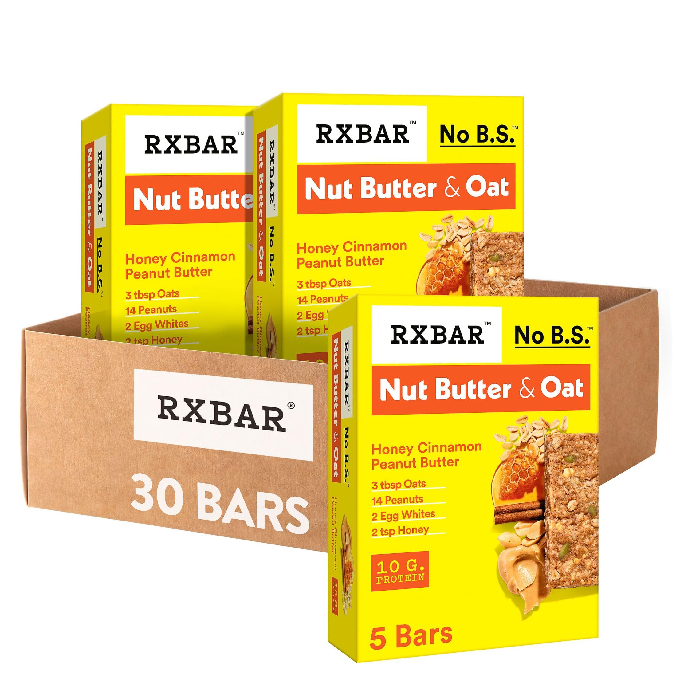 RXBAR Nut Butter and Oat bar, wrapped, ideal for a quick protein snack on the go
