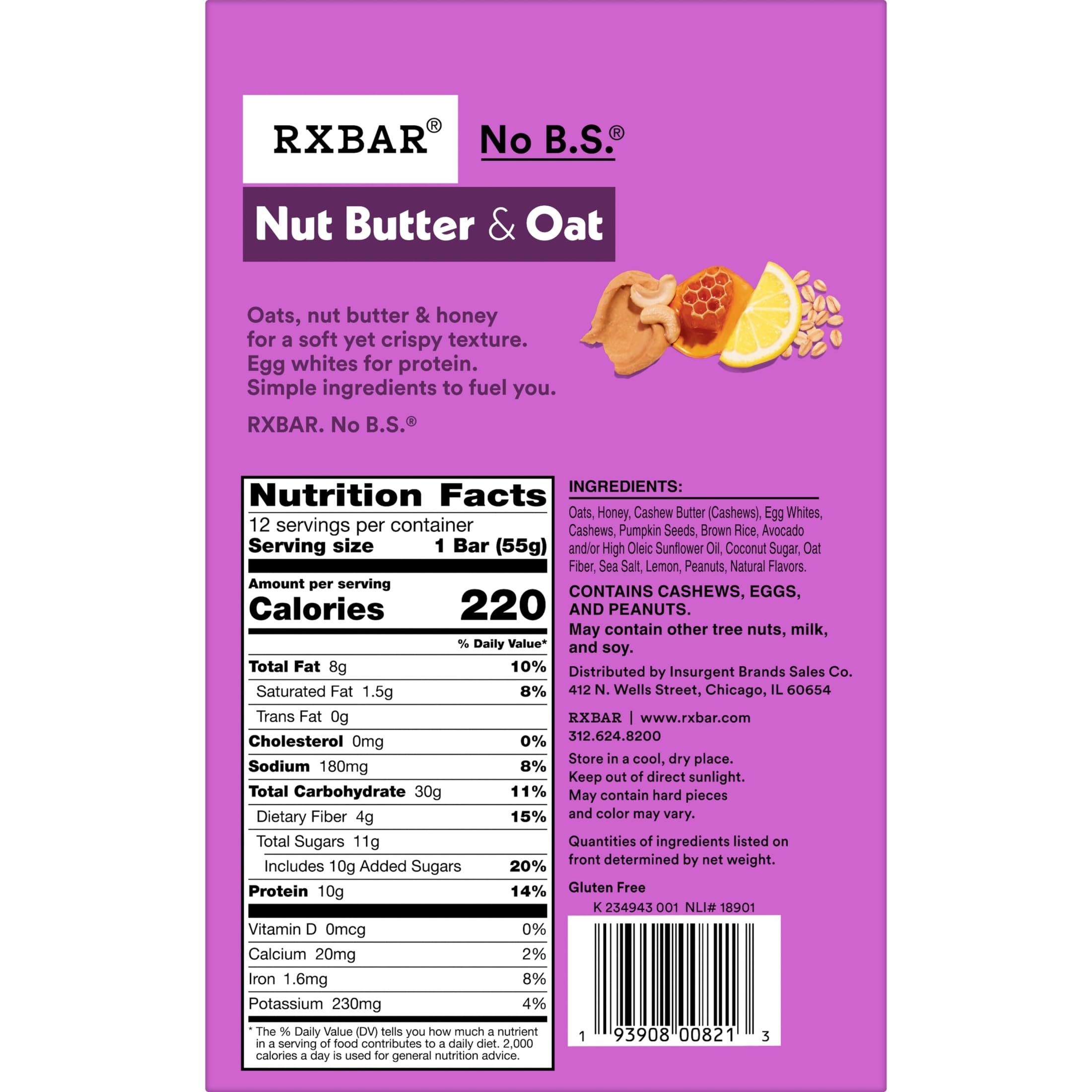 Texture close-up of RXBAR showing a soft yet crispy bite