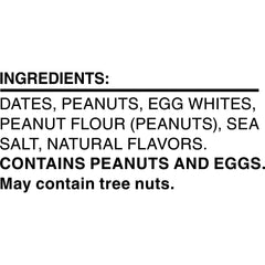 RXBAR Peanut Butter bar opened showing peanuts and dates texture