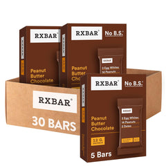 RXBAR Peanut Butter Chocolate bar packaging showing 12g protein for on-the-go energy