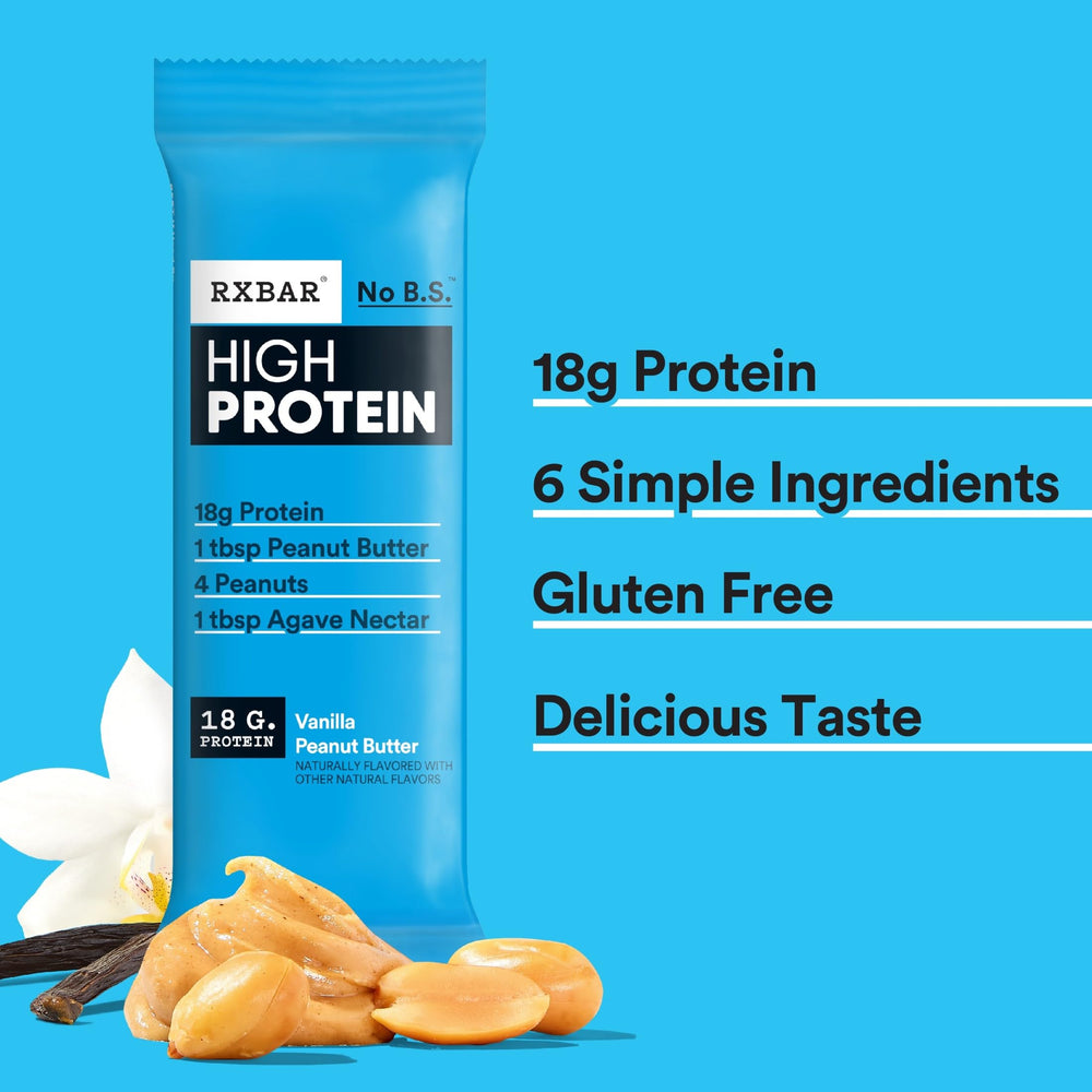 Creamy texture of RXBAR Vanilla Peanut Butter bar highlighted for chewing experience