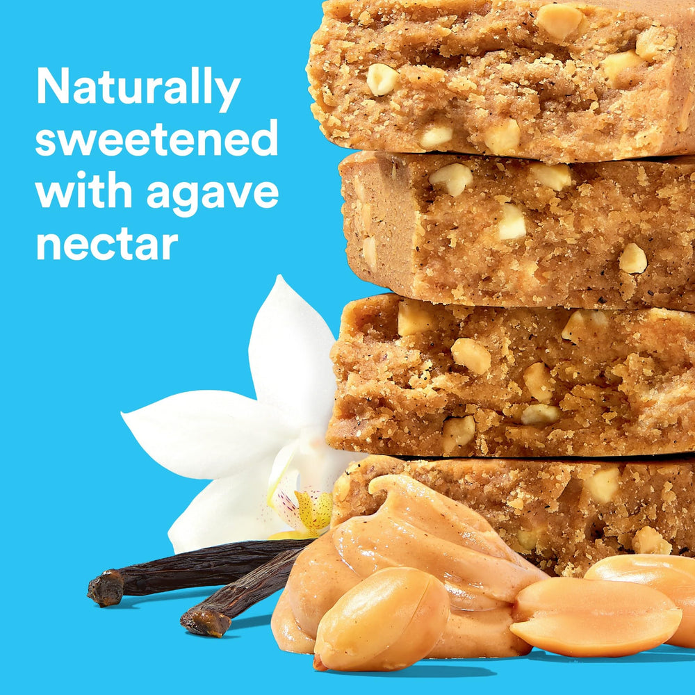 RXBAR Vanilla Peanut Butter bar showing peanuts for crunch and flavor