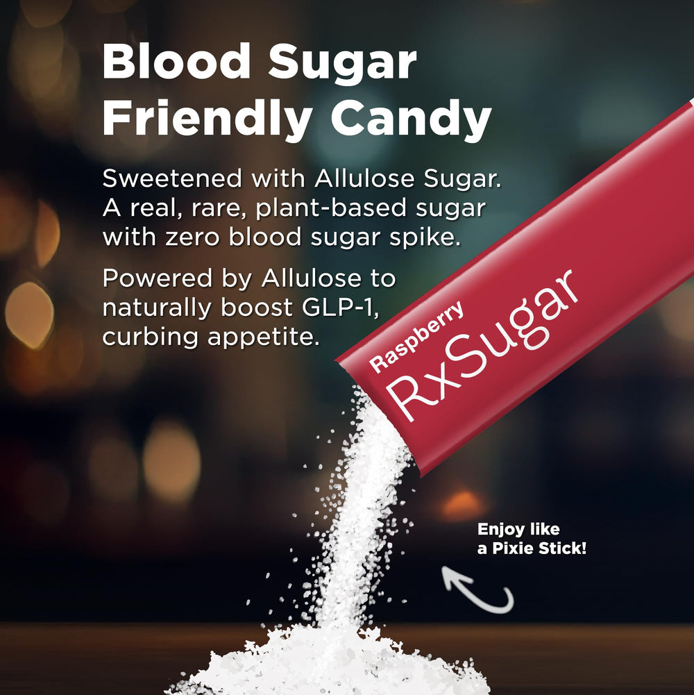 RxSugar Swealthy Stix open pack ready for quick use.