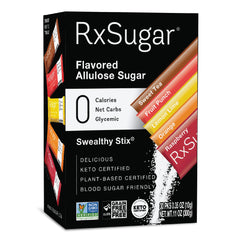 RxSugar Swealthy Stix raspberry stick pack for zero-calorie flavor on the go.