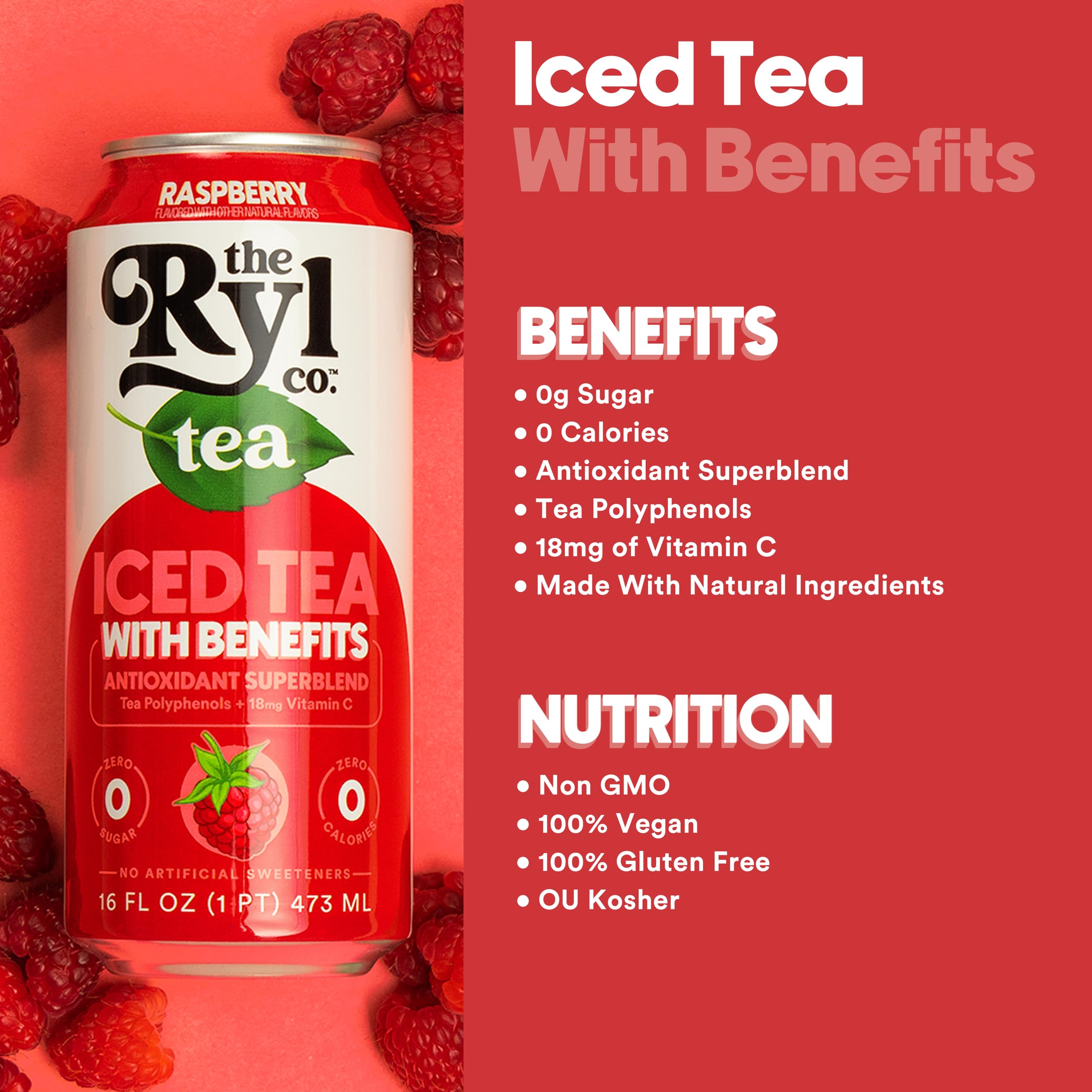 The Ryl Co Antioxidant Superblend label closeup underscores polyphenols and vitamin C.