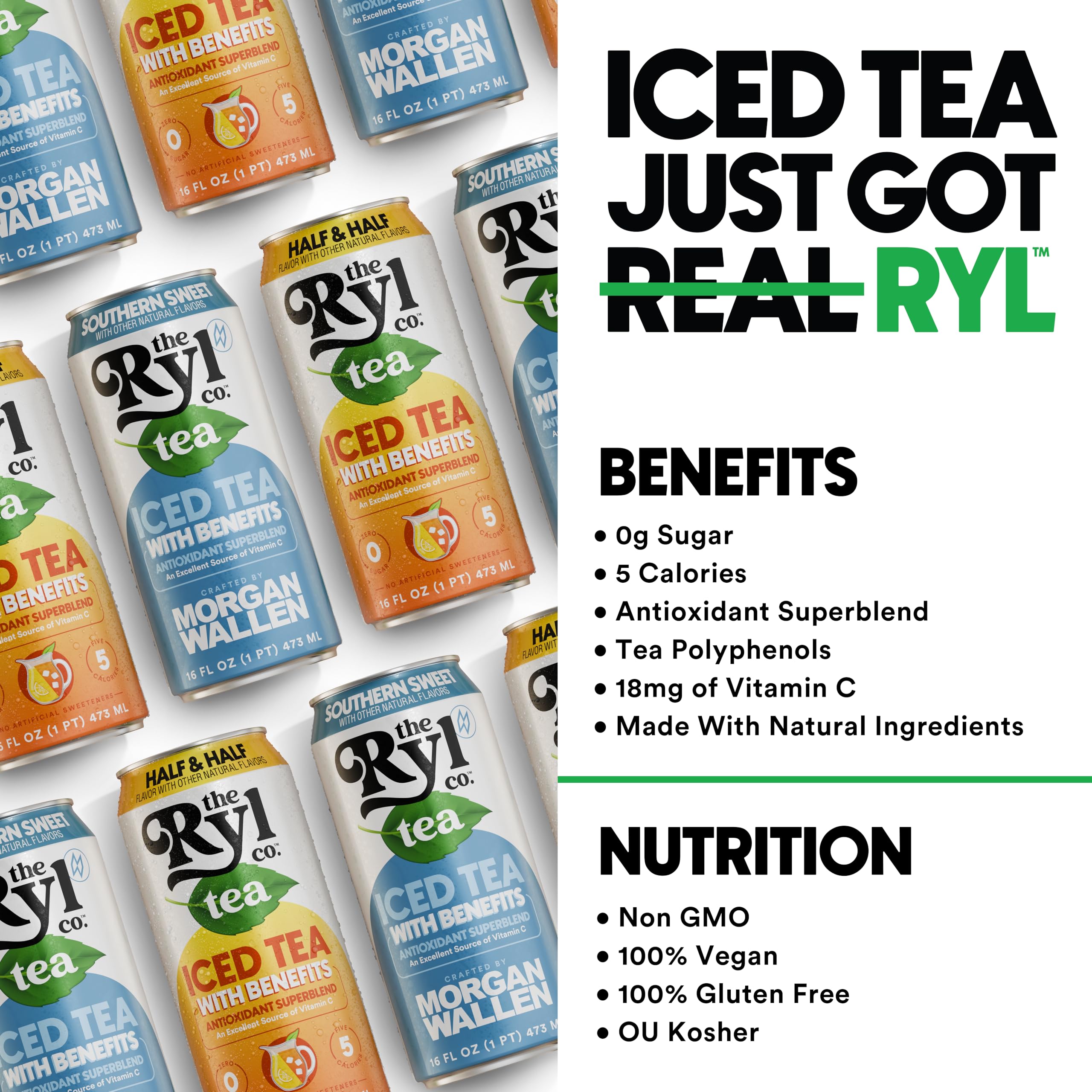 Close-up nutrition panel shows antioxidants and Vitamin C from Ryl Co.