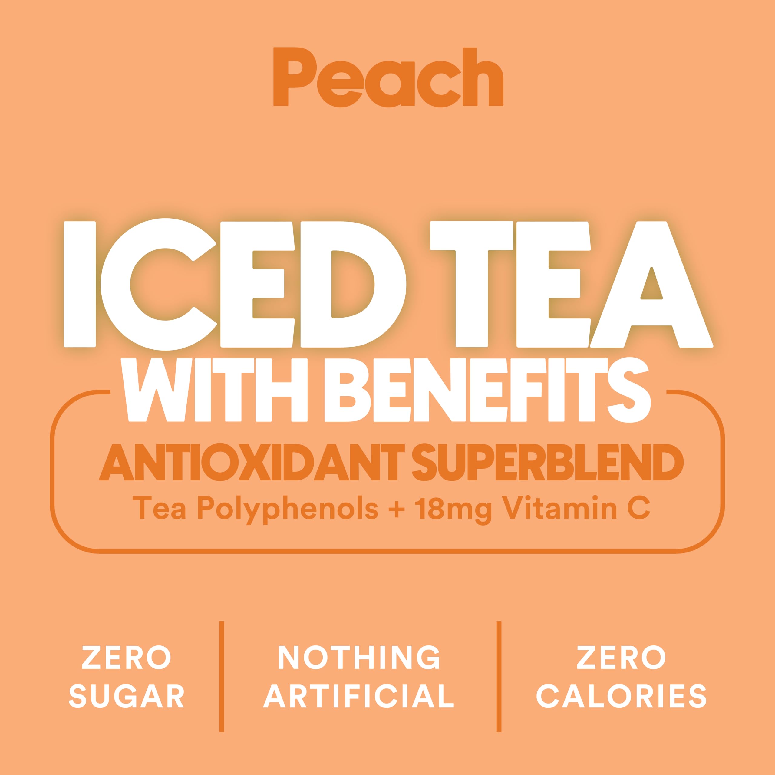 Ryl Co Peach Iced Tea packaging highlights 12-pack recyclable cans.