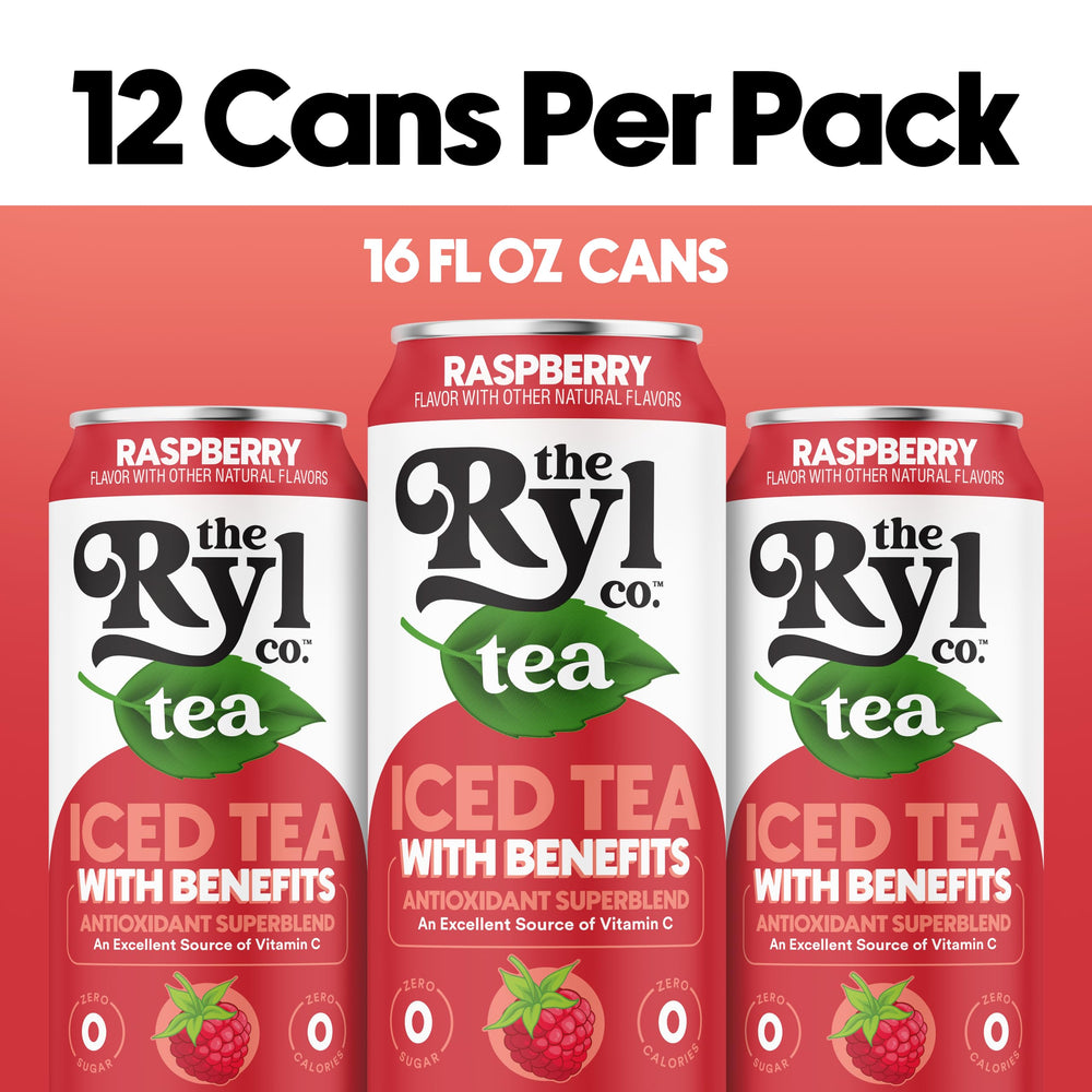 Ryl Co ready-to-drink tea pour illustrates on-the-go refreshment