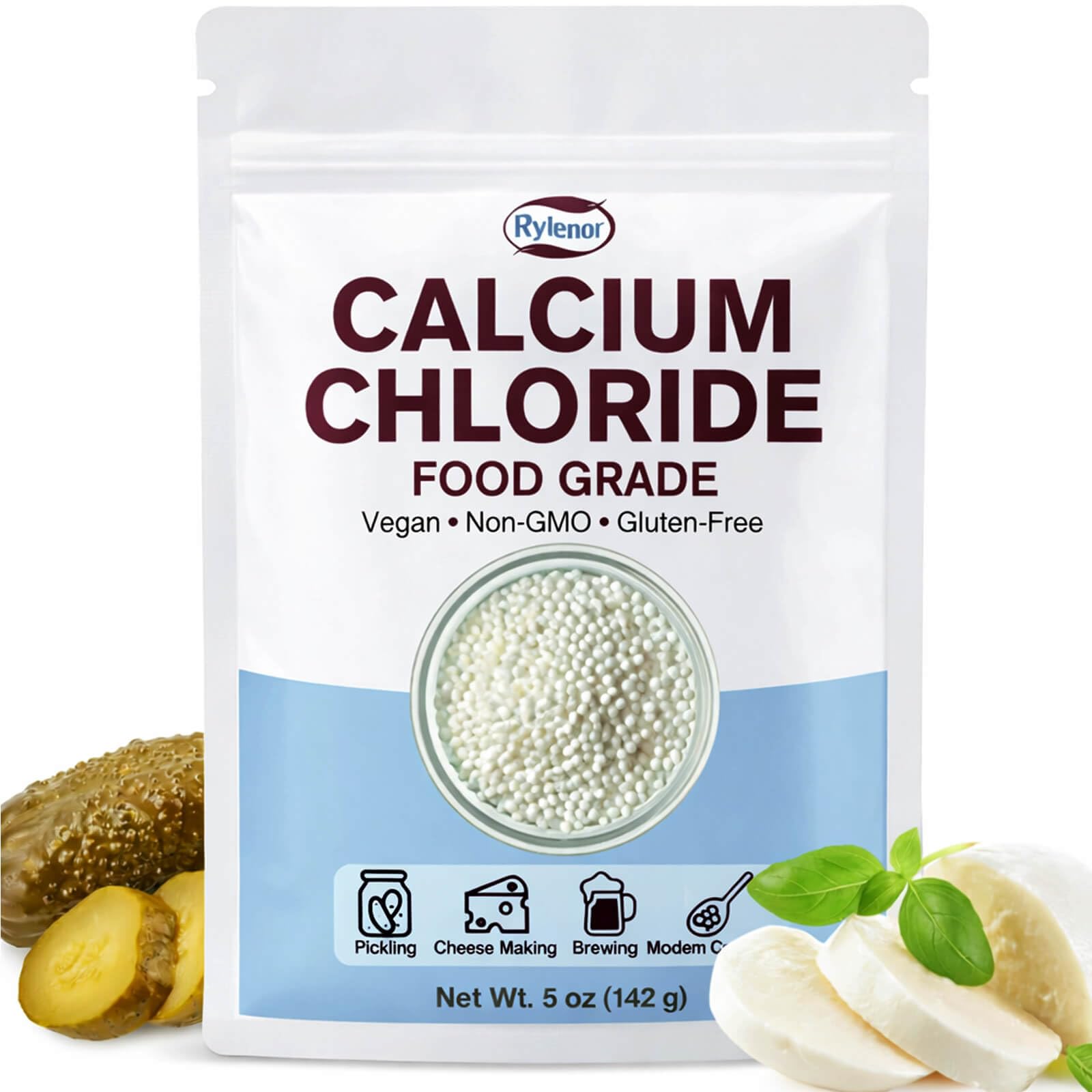 Rylenor calcium chloride for cheese making promotes clean curd formation and reliable texture.
