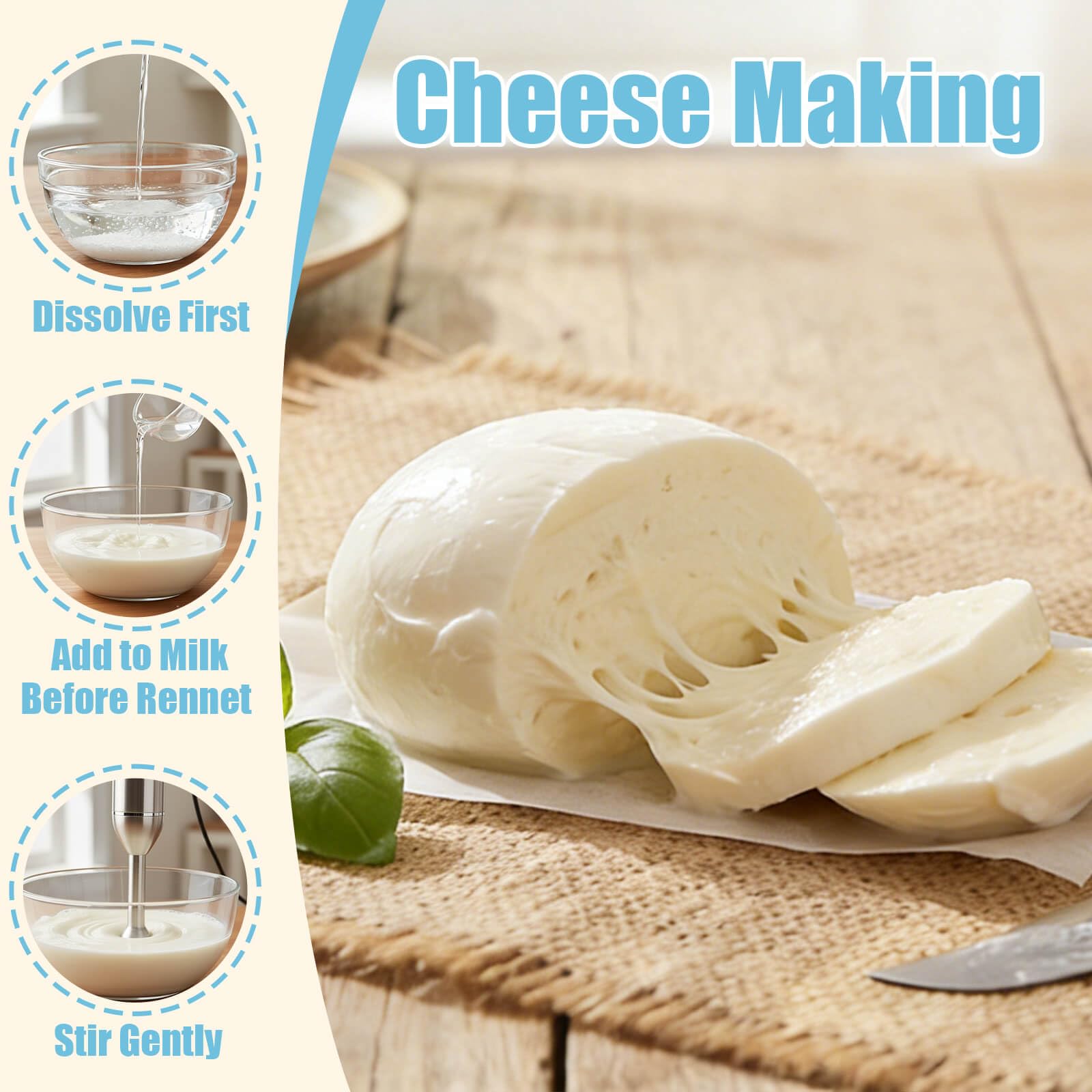 Rylenor calcium chloride enables gel-like pearls for creative garnishes.