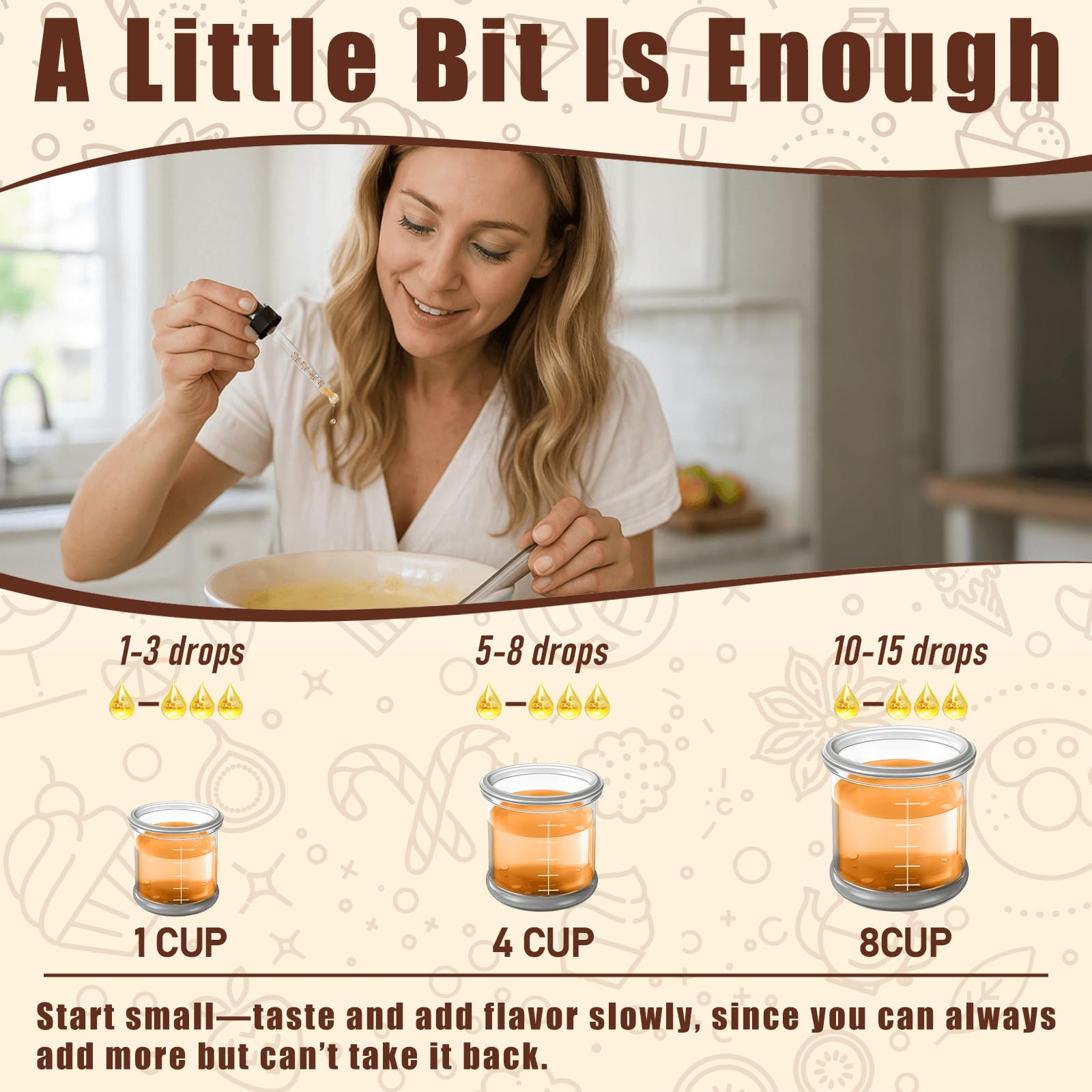 Rylenor caramel extract bottle highlights sugar-free and dye-free formulation