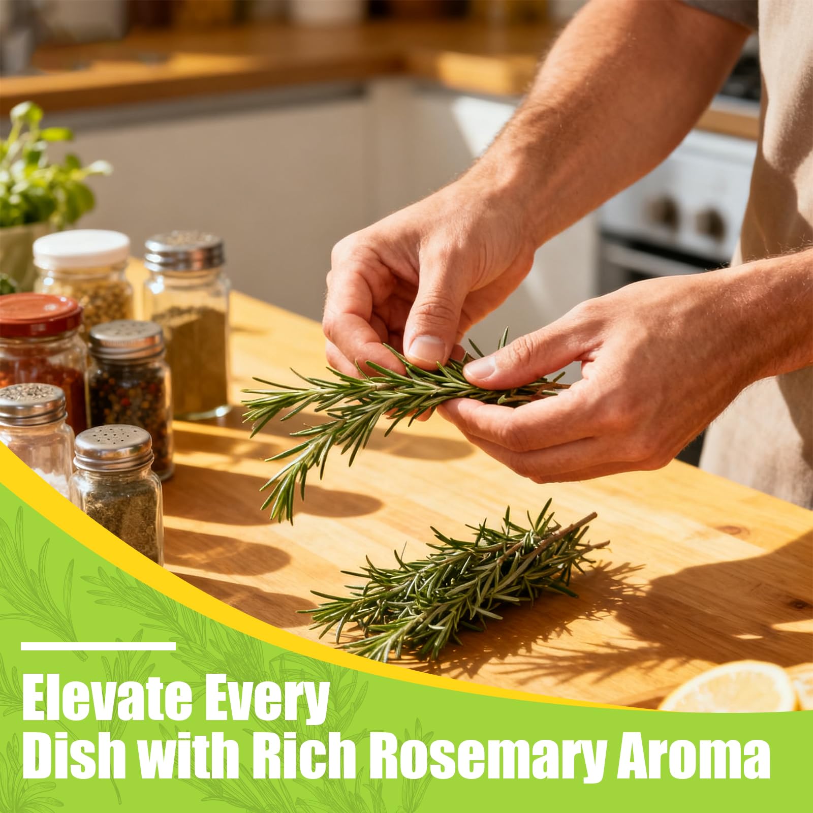 Rylenor rosemary in a resealable bottle preserves aroma and freshness