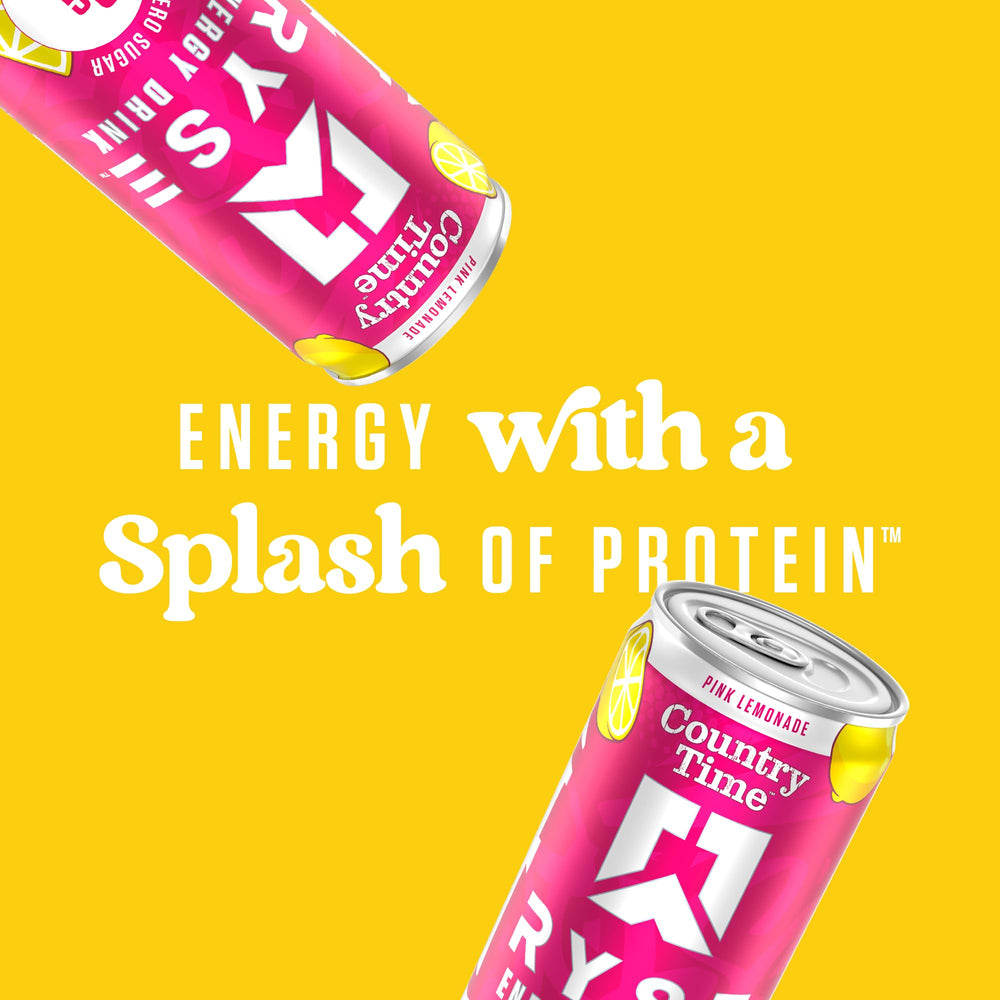 Nutrition panel on RYSE can notes 12 oz serving and prebiotic fiber
